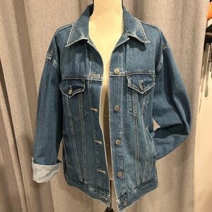 LOFT Oversized Medium Wash Denim